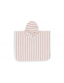 Poncho - Stripe Wild rose