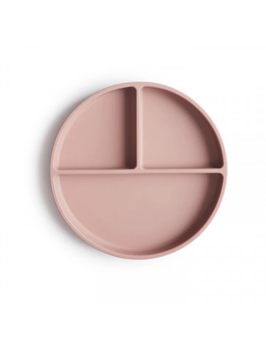 Assiette compartimenté en silicone - Blush Assiette compartimenté en silicone - Blush