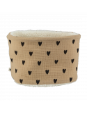 Tour de cou - gaze coeur beige