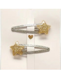 Barrettes Gold stars