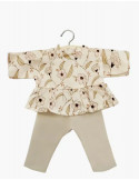 Ensemble top Ophélia en coton Janelle et legging lin pour Babies