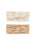 Mrs Ertha - Lot de 2 headbands 6-12 mois - Soft squares