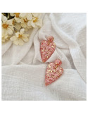 Les noeuds de maman - Boucles d'oreilles - Big Love Rose/or