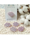 Les petites etincelles - Broche - Nuage glitter lilas