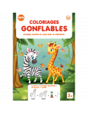 Coloriage gonflable Zèbre & girafe