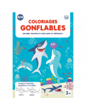 Coloriage gonflable Dauphin & requin