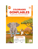 Coloriage gonflable Elephant & tigre