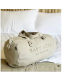 Marcel et lily - Sac polochon - Baby love en balade mastic