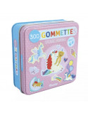 Auzou - Boîte de gommettes métal - Les licornes