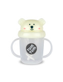 Tasse anti-fuite avec paille lestée Ours polaire phosphorescent